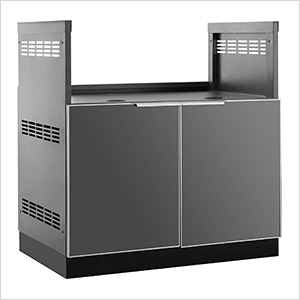 Aluminum Slate Grey 33-Inch Insert Grill Cabinet