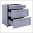 Aluminum Coastal Grey 3-Drawer Base Cabinet