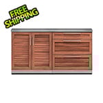 NewAge Outdoor Kitchens Grove 3-Piece Outdoor Kitchen Set with Countertops