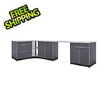 NewAge Outdoor Kitchens Aluminum Slate 6-Piece Outdoor Kitchen Set with Countertops