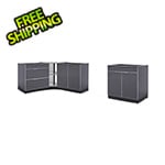 NewAge Outdoor Kitchens Aluminum Slate 4-Piece Outdoor Kitchen Set (No Countertop)