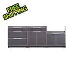 NewAge Outdoor Kitchens Aluminum Slate 4-Piece Outdoor Kitchen Set with Countertops
