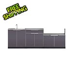 NewAge Outdoor Kitchens Aluminum Slate 4-Piece Outdoor Kitchen Set with Countertops and Covers