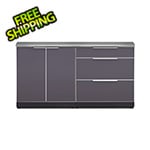 NewAge Outdoor Kitchens Aluminum Slate 3-Piece Outdoor Kitchen Set with Countertops and Covers