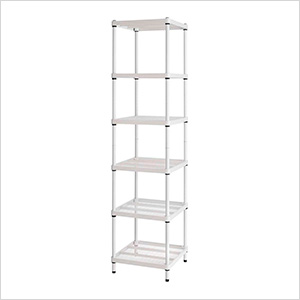 MeshWorks Narrow Shelving Unit (White)