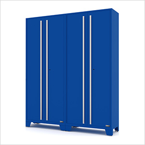 Fusion Pro Blue Tall Garage Cabinets (2-Pack)