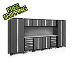 NewAge Garage Cabinets BOLD Series Grey 12-Piece Set with Stainless Steel Top and Backsplash