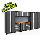 NewAge Products BOLD Series Grey 10-Piece Cabinet Set with Bamboo Top and Backsplash