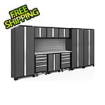 NewAge Garage Cabinets BOLD Series Grey 10-Piece Set with Stainless Steel Top and Backsplash