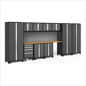 BOLD Series 3.0 Grey 12-Piece Set with Bamboo Top and Backsplash