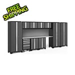 NewAge Garage Cabinets BOLD Series Grey 12-Piece Set with Stainless Steel Top and Backsplash