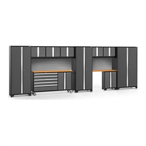 BOLD 3.0 Grey 11-Piece Project Center Set with Bamboo Top and Backsplash