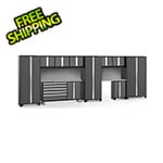 NewAge Garage Cabinets BOLD 3.0 Grey 11-Piece Project Center Set with Stainless Top and Backsplash
