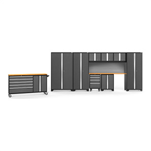 BOLD 3.0 Grey 10-Piece Project Center Set with Bamboo Top and Backsplash