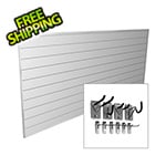 Proslat 8' x 4' PVC Wall Slatwall Mini Bundle (White)