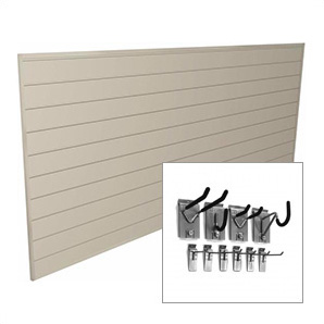 8' x 4' PVC Wall Slatwall Mini Bundle (Sandstone)