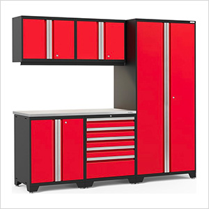 PRO Series 3.0 Red 6-Piece Set with Stainless Steel Top and LED Lights