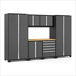 PRO Series Grey 7-Piece Set with Bamboo Top and LED Lights