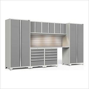 PRO Series Platinum 8-Piece Set with Stainless Steel Top, Slatwall and Lights