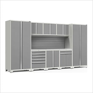 PRO Series Platinum 9-Piece Set with Stainless Steel Top and Slatwall