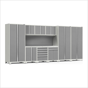 PRO Series Platinum 10-Piece Set with Stainless Steel Top and Slatwall