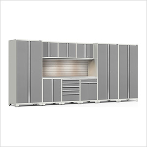 PRO Series Platinum 10-Piece Set with Stainless Top, Slatwall and LED Lights
