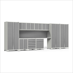 PRO Series Platinum 12-Piece Set with Stainless Steel Tops and Slatwall