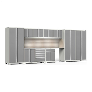 PRO Series Platinum 12-Piece Set with Stainless Steel Tops, Slatwall and Lights