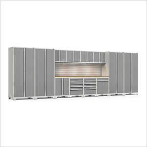 PRO Series Platinum 14-Piece Set with Bamboo Tops, Slatwall and LED Lights