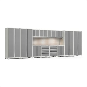 PRO Series Platinum 14-Piece Set with Stainless Steel Tops, Slatwall and Lights