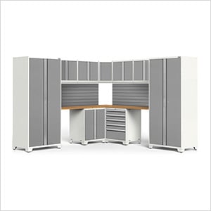 PRO Series Platinum 12-Piece Corner Set with Bamboo Tops and Slatwall