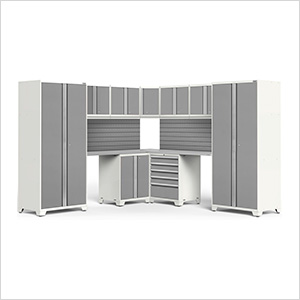 PRO Series Platinum 12-Piece Corner Set with Stainless Steel Tops and Slatwall