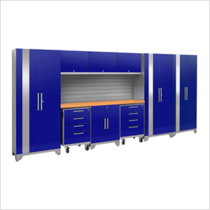 PERFORMANCE 2.0 Blue 10-Piece Cabinet Set with Slatwall