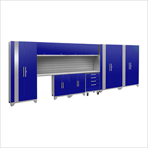 PERFORMANCE 2.0 Blue 12-Piece Cabinet Set with Slatwall