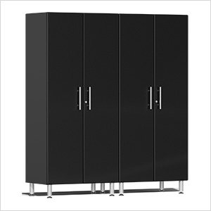 2-Piece Tall Garage Cabinet Kit in Midnight Black Metallic