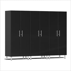 3-Piece Tall Garage Cabinet Kit in Midnight Black Metallic