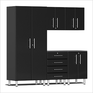 5-Piece Garage Cabinet Kit in Midnight Black Metallic