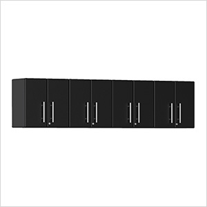 4-Piece Garage Wall Cabinet Kit in Midnight Black Metallic