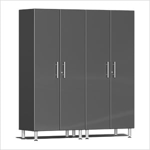 2-Piece Tall Garage Cabinet Kit in Graphite Grey Metallic