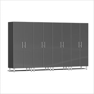 4-Piece Tall Garage Cabinet Kit in Graphite Grey Metallic