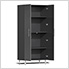 8-Piece Garage Cabinet Kit with Bamboo Worktop in Graphite Grey Metallic