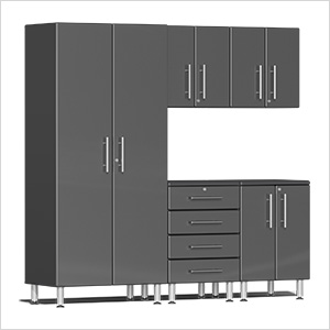 5-Piece Garage Cabinet Kit in Graphite Grey Metallic