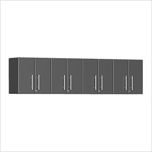 4-Piece Garage Wall Cabinet Kit in Graphite Grey Metallic