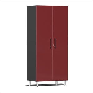 2-Door Tall Garage Cabinet in Ruby Red Metallic