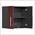 10-Piece Garage Cabinet Kit with Channeled Worktop in Ruby Red Metallic