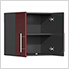 10-Piece Garage Cabinet Kit with Bamboo Worktop in Ruby Red Metallic