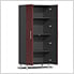 8-Piece Garage Cabinet Kit with Bamboo Worktop in Ruby Red Metallic