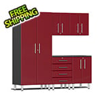 Ulti-MATE Garage Cabinets 5-Piece Garage Cabinet Kit in Ruby Red Metallic