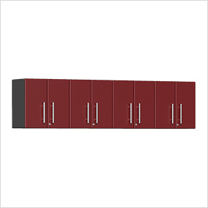 4-Piece Garage Wall Cabinet Kit in Ruby Red Metallic