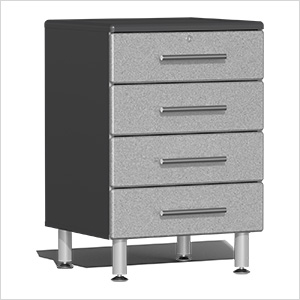 4-Drawer Garage Cabinet in Stardust Silver Metallic